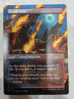 BRAND NEW Magic the Gathering: Steam Vents (Borderless) Lorwyn Eclipsed Regular - Image 2