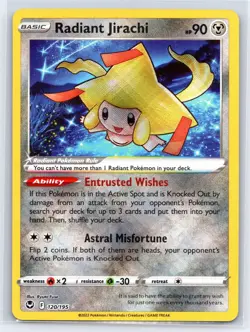 Radiant Jirachi 120/195 - Pokemon Silver Tempest - Radiant Rare Holo - NM - Image 1