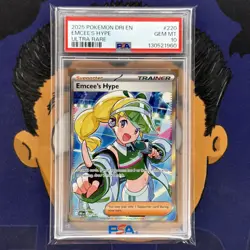 💎PSA 10 GEM MINT 2025 Pokemon Destined Rivals EMCEE'S HYPE #220 Ultra Rare - Image 2