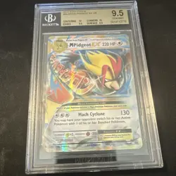 Pokemon TCG Evolutions 2016 M Pidgeot EX Ultra Rare Holo 65/108 Beckett 9.5 - Image 1