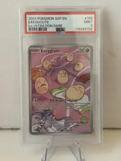 Exeggcute Surging Sparks 192/191 Illustration Rare Holo PSA 9 Pokemon TCG 2024 - Image 1
