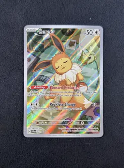 Eevee SVP 173 - Prismatic ETB Promo Illustration Rare Holo Pokemon NM Full Art - Image 1
