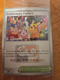 Pokemon TCG Celebratory Fanfare 2025 Ace Trainer Reward Black Star Promo Sealed - Image 1
