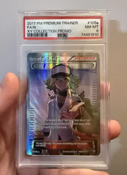 2017 POKEMON PREMIUM TRAINER XY COLLECTION PROMO #105A FULL ART PSA 8 - Image 1