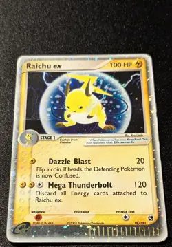 Pokemon EX SANDSTORM - #98/100 Raichu ex - ENG - Ultra Rare Holo - Damaged - Image 4