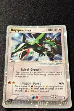 Pokemon EX DRAGON - #97/97 Rayquaza ex - Ultra Rare Holo - ENG - Damaged - Image 4