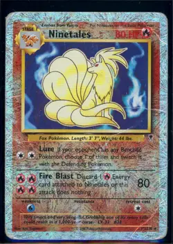 Pokemon LEGENDARY COLLECTION - #17/110 Ninetales - Reverse Holo - ENG - Damaged - Image 1