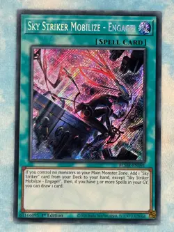YUGIOH SKY STRIKER MOBILIZE - ENGAGE! SECRET RARE NM BLMR-EN091 ALTERNATE ART - Image 1