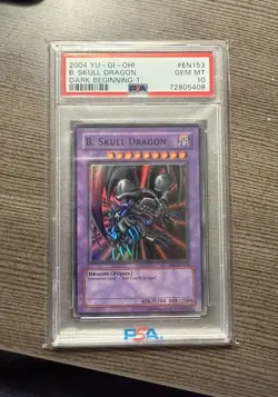 2004 Yugioh B. Skull Dragon DB1-EN153 Super Rare PSA 10 GEM MINT Dark Beginning - Image 1
