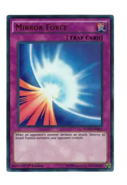 Yugioh- 1X Mirror Force - Ultra Rare - 1st Edition - YGLD-ENB33 - Light Play - Image 1
