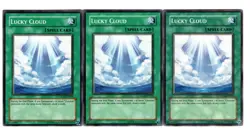Yugioh - 3X Lucky Cloud - Common - Unlimited - GLAS-EN050 - Near Mint - Image 1