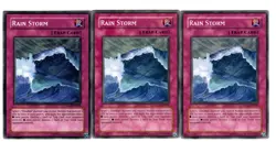 Yugioh - 3X Rain Storm - Common - Unlimited - GLAS-EN066 - Near Mint - Image 1