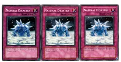 Yugioh- 3X Natural Disaster - Common - Unlimited - GLAS-EN065 - Near Mint - Image 1