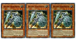Yugioh- 3X Ancient Gear Knight - Common - 1st Edition - GLAS-EN029 - Near Mint - Image 1