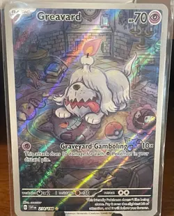 Pokemon TCG Greavard Illustration Rare Card 214/198 Scarlet & Violet Base Set - Image 1