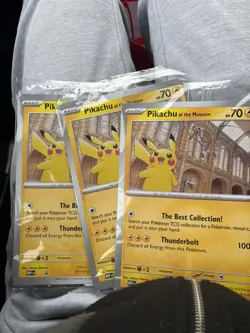 Pikachu At The Museum x Natural History London Jumbo Card - Sealed x 3 - Image 2
