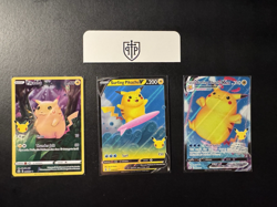 Pokemon TCG - Surfing Pikachu - Celebrations - 3-Card Lot - NM - Image 1