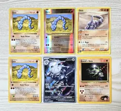 Onix Pokemon Card Lot of 5 - 1st Edition, Shadowless, Reverse & Steelix 150/132 - Image 1