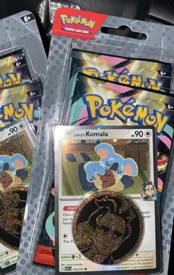 Pokemon Mega Evolution Ascended Heroes Larry’s Komala 2 Packs, Promo Card, Coin - Image 1
