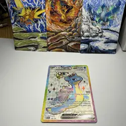 Pokemon TCG Lapras EX Stellar Crown Card 158/142 Full Art Near Mint Condition - Image 1