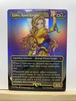 Celes, Rune Knight 0201 Borderless Foil MTG Final Fantasy - Image 1