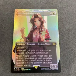 MTG Aerith Gainsborough #0374 (Borderless Foil) Portrait Final Fantasy NM/M - Image 1