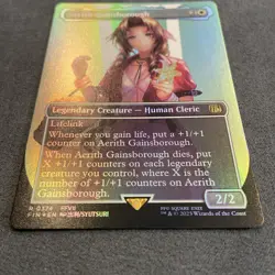 MTG Aerith Gainsborough #0374 (Borderless Foil) Portrait Final Fantasy NM/M - Image 3
