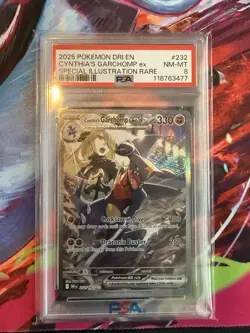 2025 POKEMON DRI EN-DESTINED RIVALS #232 CYNTHIA'S GARCHOMP EX PSA 8 - Image 1