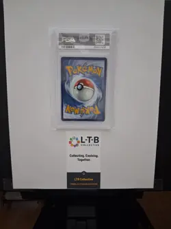 PSA 9 2025 Pokemon DRI EN Team Rocket's Mimikyu Prerelease Cosmos Holo Foil - Image 3