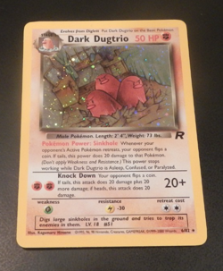 Dark Dugtrio 6/82 Team Rocket Set Holo Rare Vintage Pokemon Card - NM - Image 1