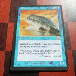 Mtg Great Whale LP Urza's Saga Reserved List Rare Magic Card - Image 1