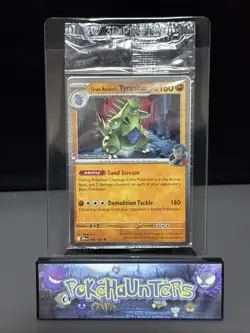 Pokemon Card Team Rocket's Tyranitar 096/182 Pokemon Center Stamped Promo SEALED - Image 1
