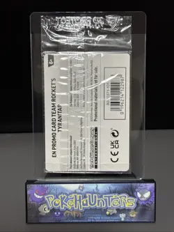 Pokemon Card Team Rocket's Tyranitar 096/182 Pokemon Center Stamped Promo SEALED - Image 2