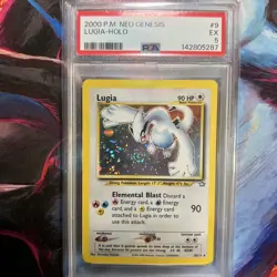 2000 Pokemon Neo Genesis Lugia Holo Card PSA 5- Massive Swirl 🌀 - Image 1