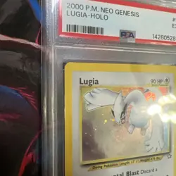2000 Pokemon Neo Genesis Lugia Holo Card PSA 5- Massive Swirl 🌀 - Image 3