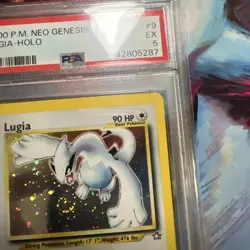 2000 Pokemon Neo Genesis Lugia Holo Card PSA 5- Massive Swirl 🌀 - Image 4