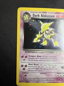Dark Alakazam - 1/82 - Pokemon Team Rocket Unlimited Holo Rare Card WOTC DMG - Image 3
