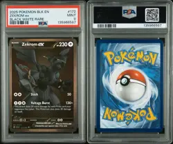 2025 Pokemon Black Bolt Zekrom EX 172/086 PSA 9 Mint Black White Rare - Image 3