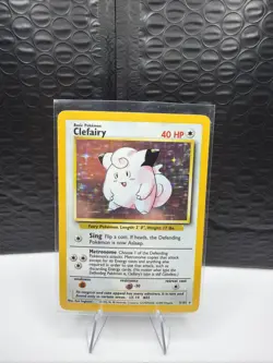 Pokemon TCG Clefairy Base Set Holo Unlimited Rare - Image 1