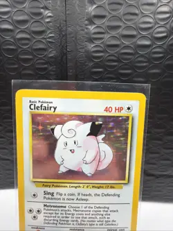 Pokemon TCG Clefairy Base Set Holo Unlimited Rare - Image 2