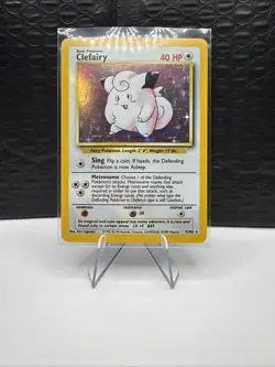 Pokemon TCG Clefairy Base Set Holo Unlimited Rare - Image 3