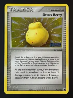 Pokemon Sitrus Berry 91/115 Reverse Holo EX Unseen Forces - NM - Image 1