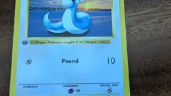 Pokemon TCG - Dratini (26/102) 1st Edition Base Set (Shadowless) Uncommon LP - Image 3