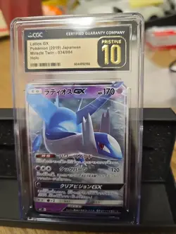 🔥🔥 Latios GX 034/094 RR CGC Pristine 10 Pokemon Japanese Miracle Twin Holo - Image 2