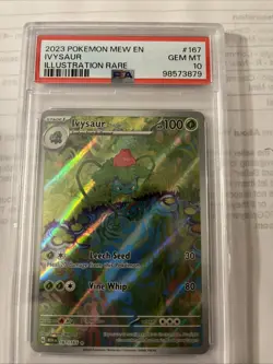 2023 Pokemon MEW EN Illustration Rare #167 Ivysaur PSA 10 GEM MINT - Image 1