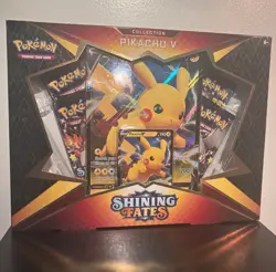 Pokemon TCG Shining Fates Pikachu V Collection Box - NEW FACTORY SEALED - Image 2