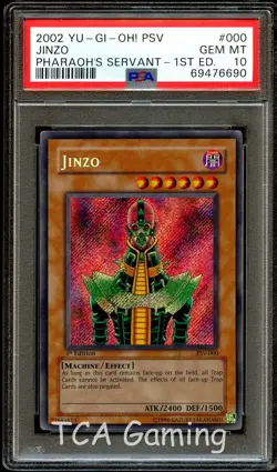 PSA 10 GEM MINT Jinzo PSV-000 SECRET RARE 1st Edition PSV Yugioh Card 690 - Image 1