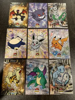 Charizard Gengar Mewtwo Snorlax Pikachu Pokemon Shiny Database Card Set - Peru - Image 1
