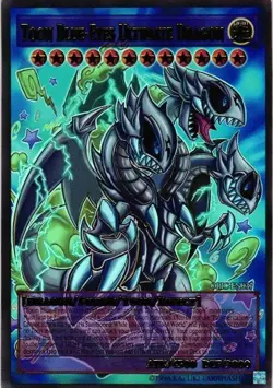 Toon Blue Eyes Ultimate Drago HOLO YuGiOh YU GI OH Custom Anime Collectible Card - Image 1