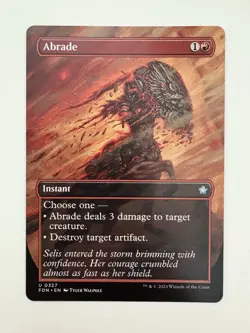 Abrade Borderless MTG Magic the Gathering Card NM Near Mint FDN - Image 1